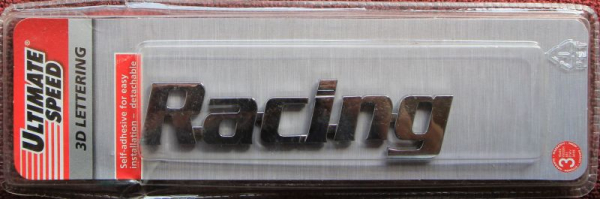 Ultimate Speed "Racing" chrome lettering 2010 (6584)